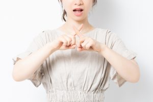 NGのジェスチャー