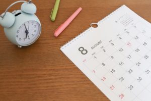 夏休みカレンダー