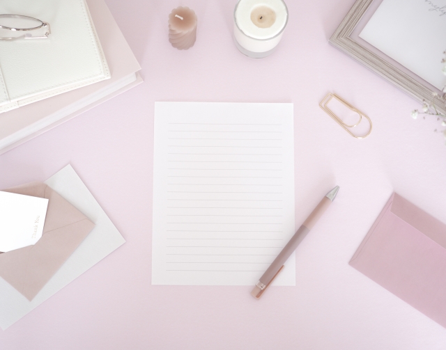 便箋　ペン　封筒