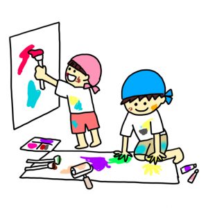 絵の具遊び