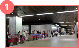 南海難波の改札